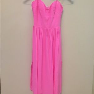 Gorgeous Amanda Uprichard Pink Dress with slits!